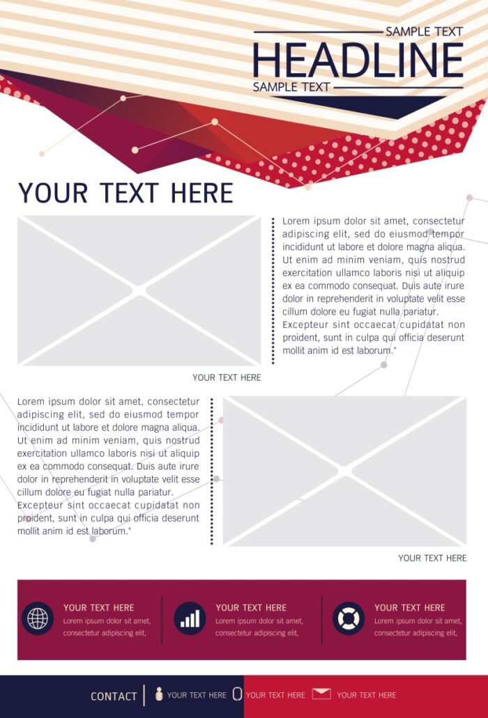 Modular layout showing repeated text blocks, placeholder hierarchies, and structured Latin dummy text for bulk editing workflows.