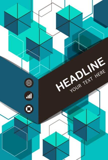 Blank canvas with stark 'HEADLINE' and 'YOUR TEXT HERE' placeholders in a monochromatic, distraction-free layout.