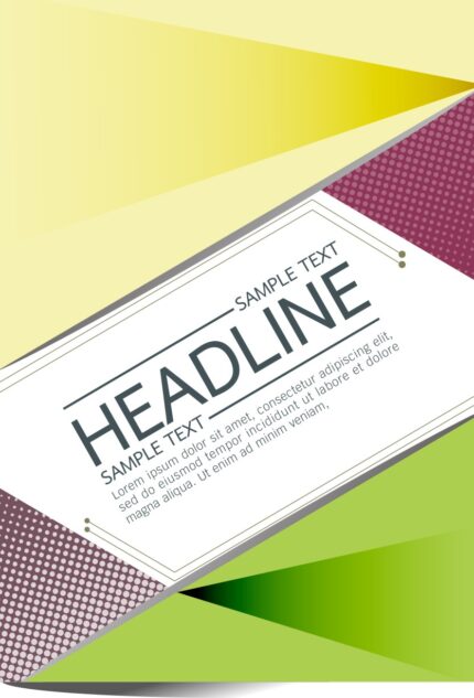 Minimalist design template showcasing a large 'HEADLINE' section, followed by 'SAMPLE TEXT' and Lorem Ipsum placeholder paragraphs in a structured, distraction-free format.