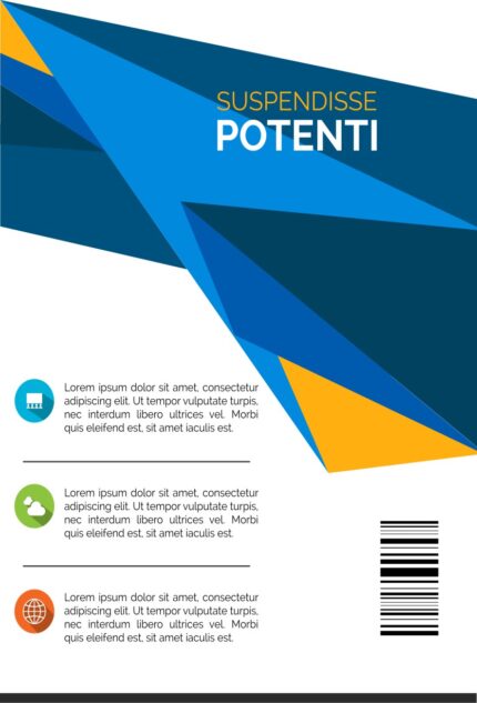 Marketing layout with 'HEADLINE', 'GOESHERE' (flexible zone), 'SPECIAL OFFER' section, and corrected 'Suspendisse' Latin placeholder in a clean grid.