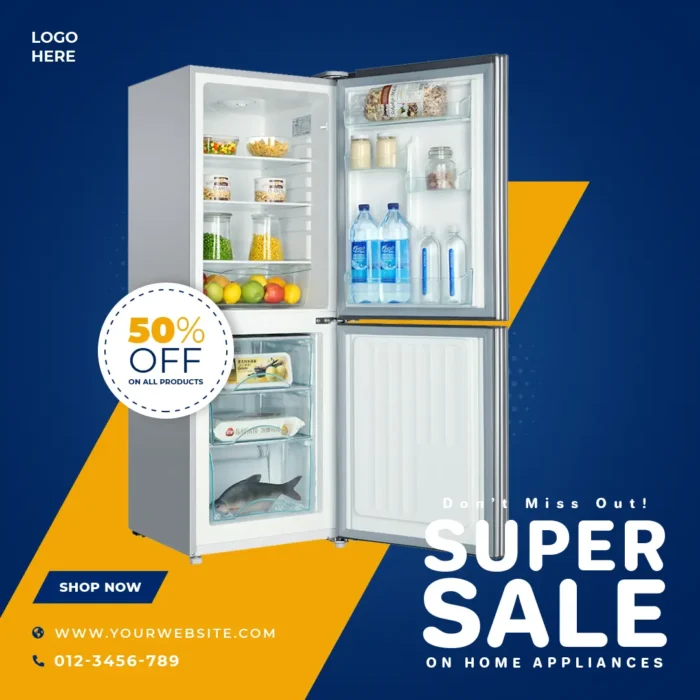 Super Sale on Home Appliances Banner - Shop Now at Thetanzify.com